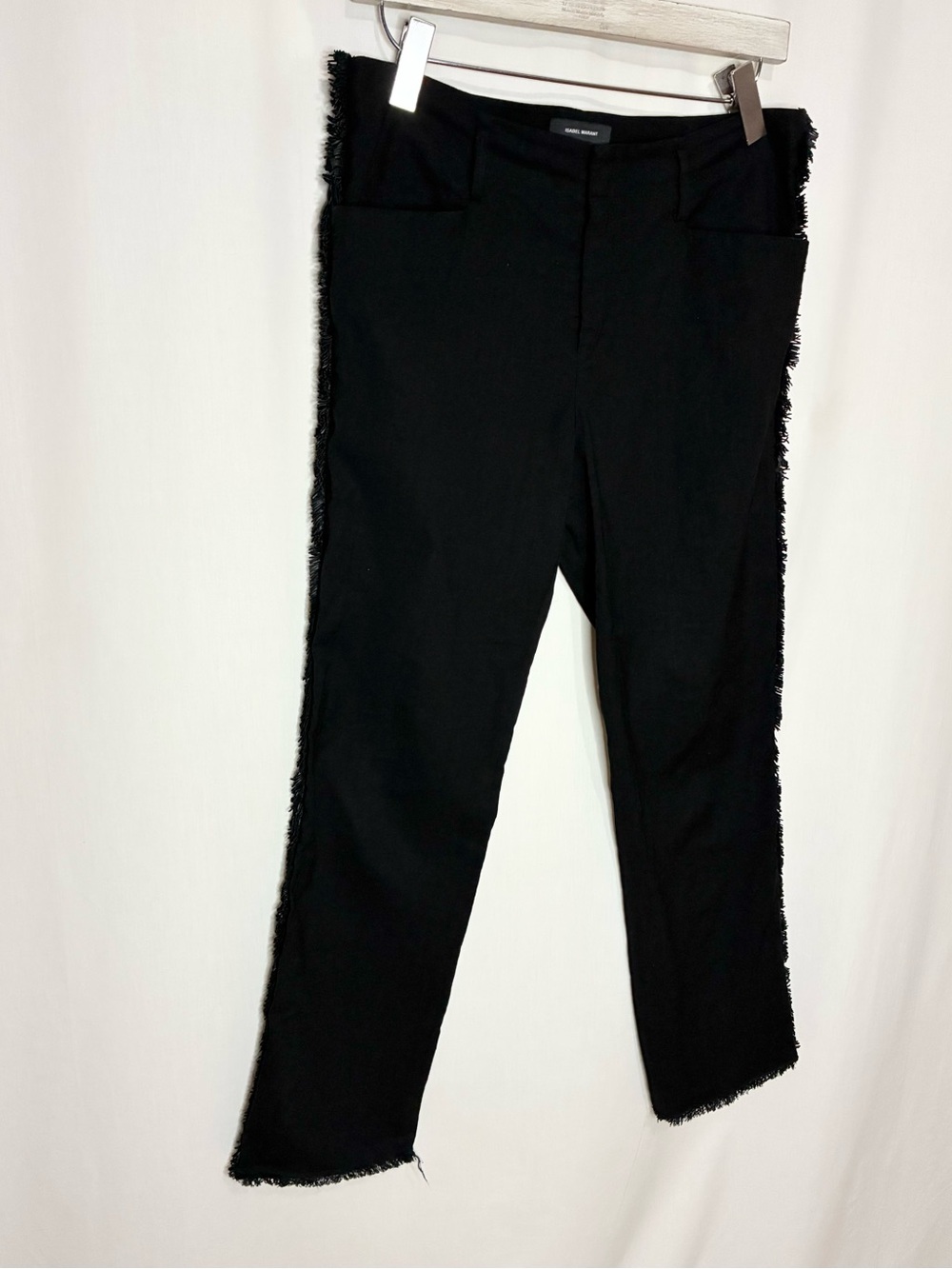 Isabel Marant Linen and Leather Fringe Isiah Pants - Picture 5 of 10